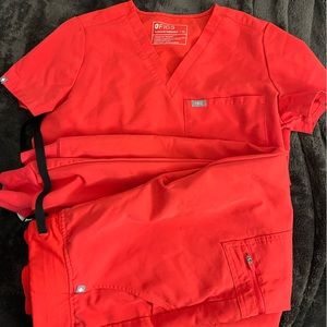 FIGS set in neon red